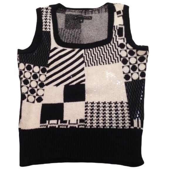 Vintage Tops - Vintage Bette Paige Sleeveless Shimmer Sweater